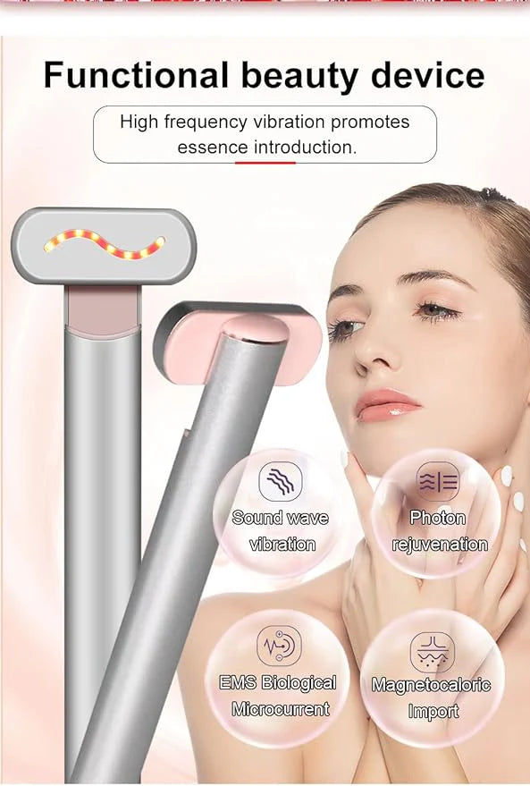 Eye Beauty Device | Red & Blue Light Skincare Wand for Radiant Skin