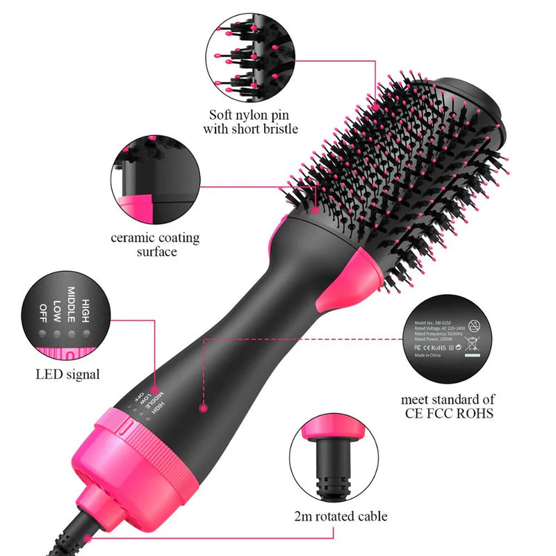 4-in-1 Hair Dryer, Straightener, Curler & Volumizer