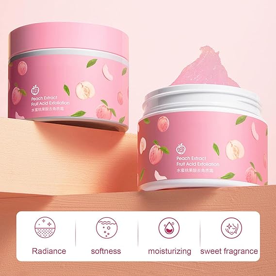 Peach Extract Fruit Acid Exfoliating Body Scrub